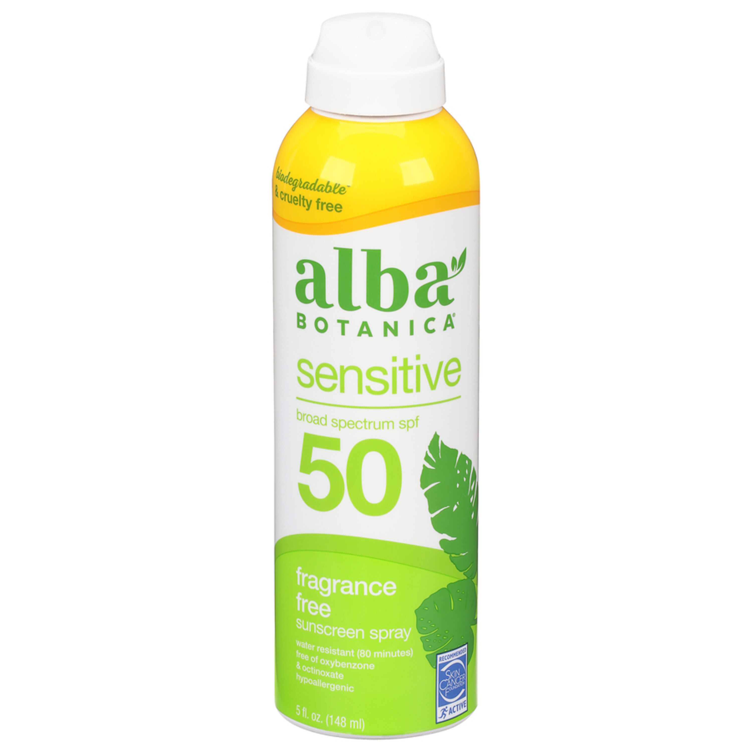 Alba Botanica Broad Spectrum Sunscreen Spray, SPF 50, 5 fl oz