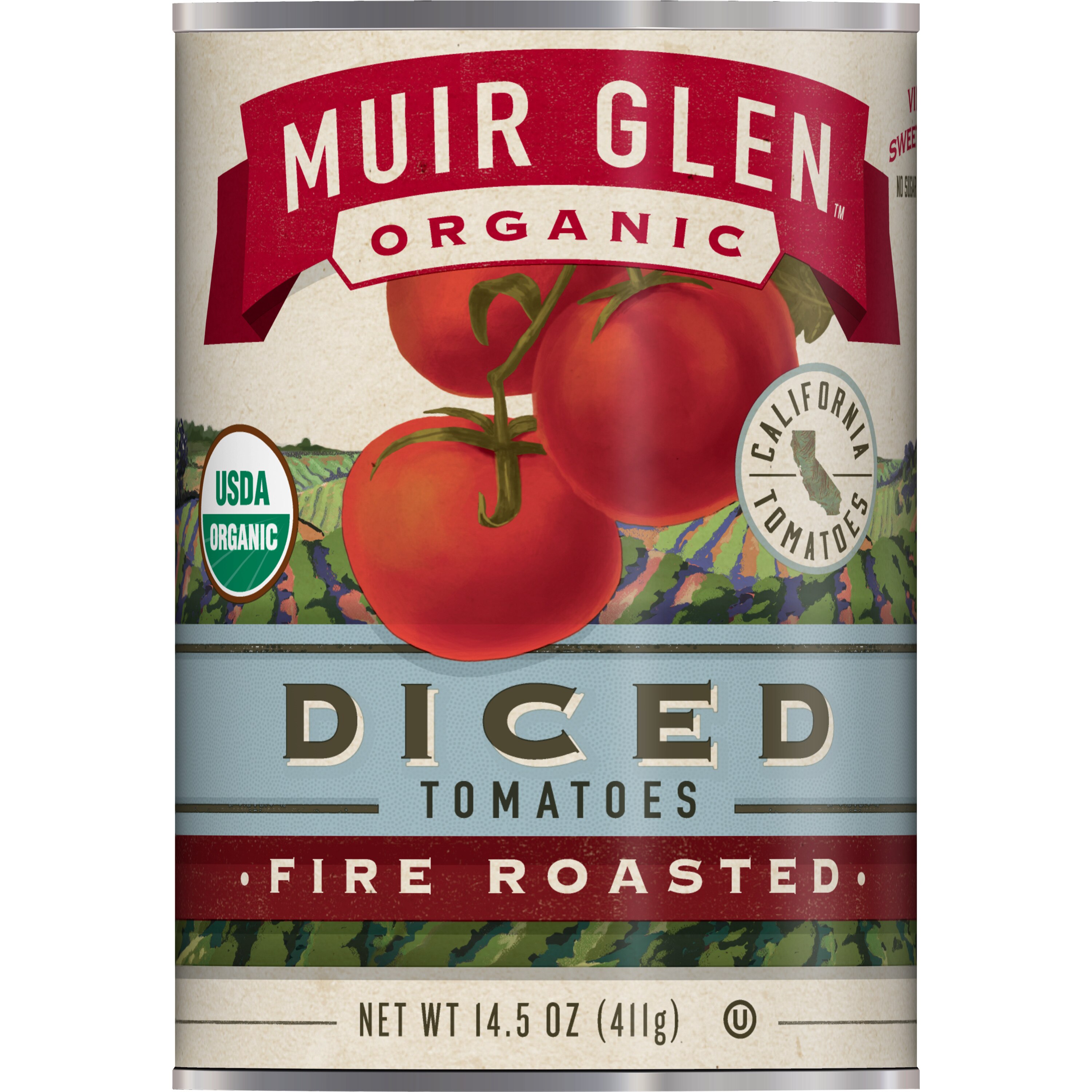 Muir Glen Organic Diced Fire Roasted Tomatoes, 14.5 OZ