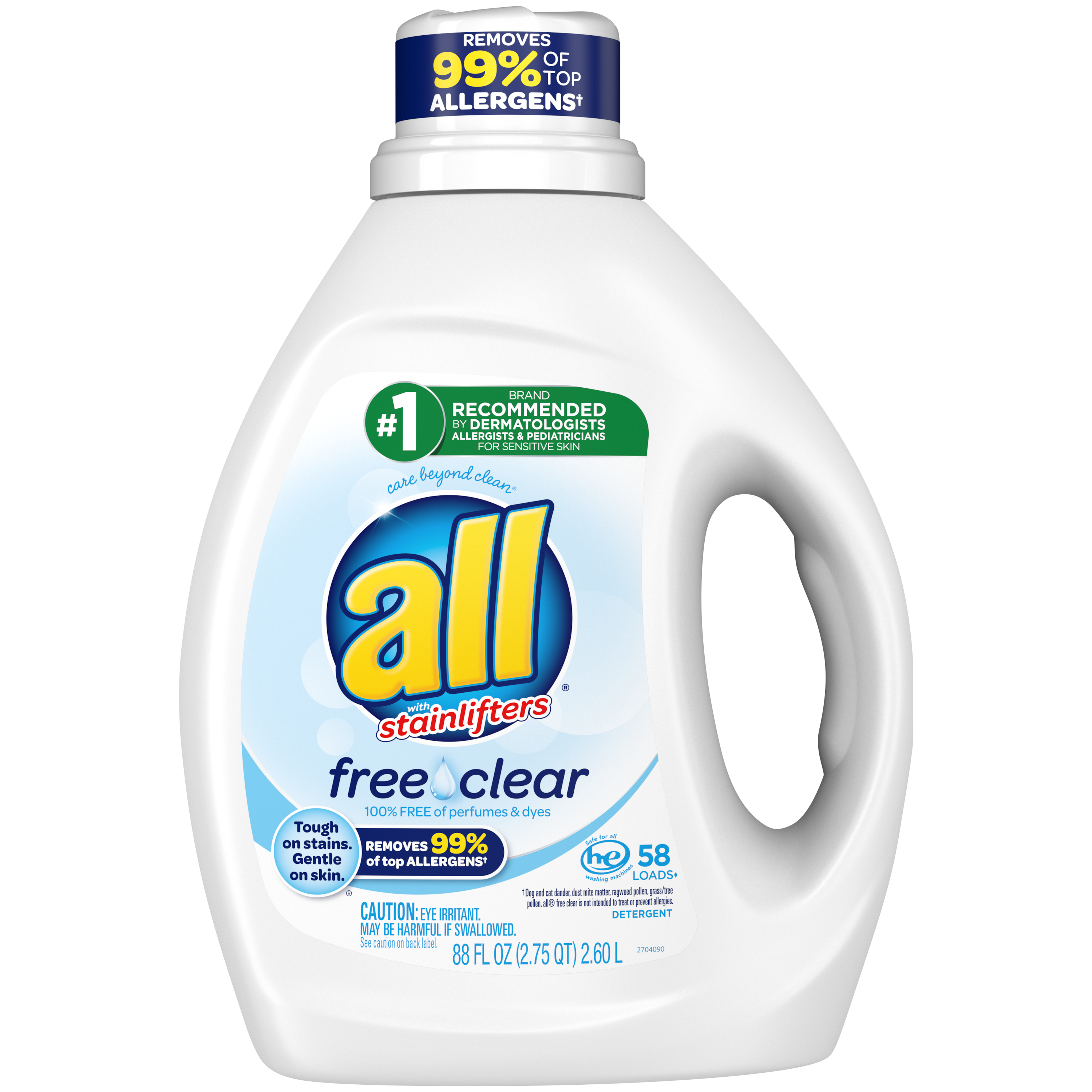 all Liquid Laundry Detergent, Free Clear for Sensitive Skin