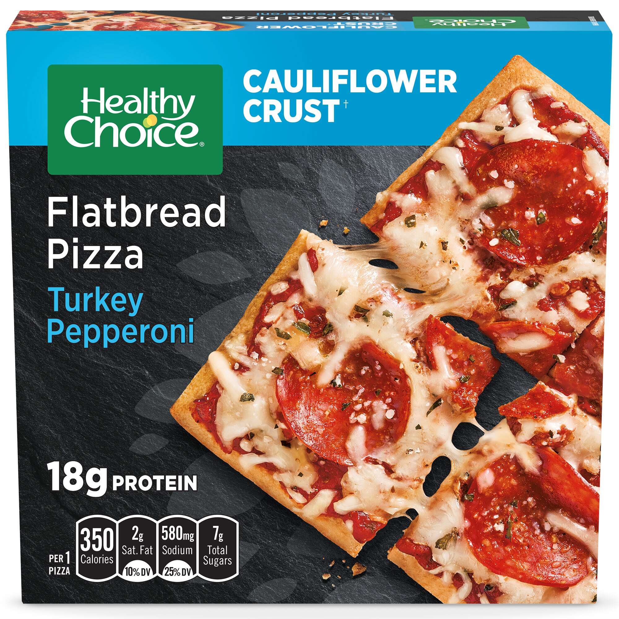 Healthy Choice Turkey Pepperoni Cauliflower Crust Flatbread Pizza, 6 oz