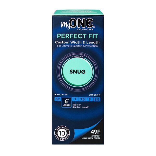 MyONE Custom Fit, SNUG Condoms FitCode 49F, 10 CT