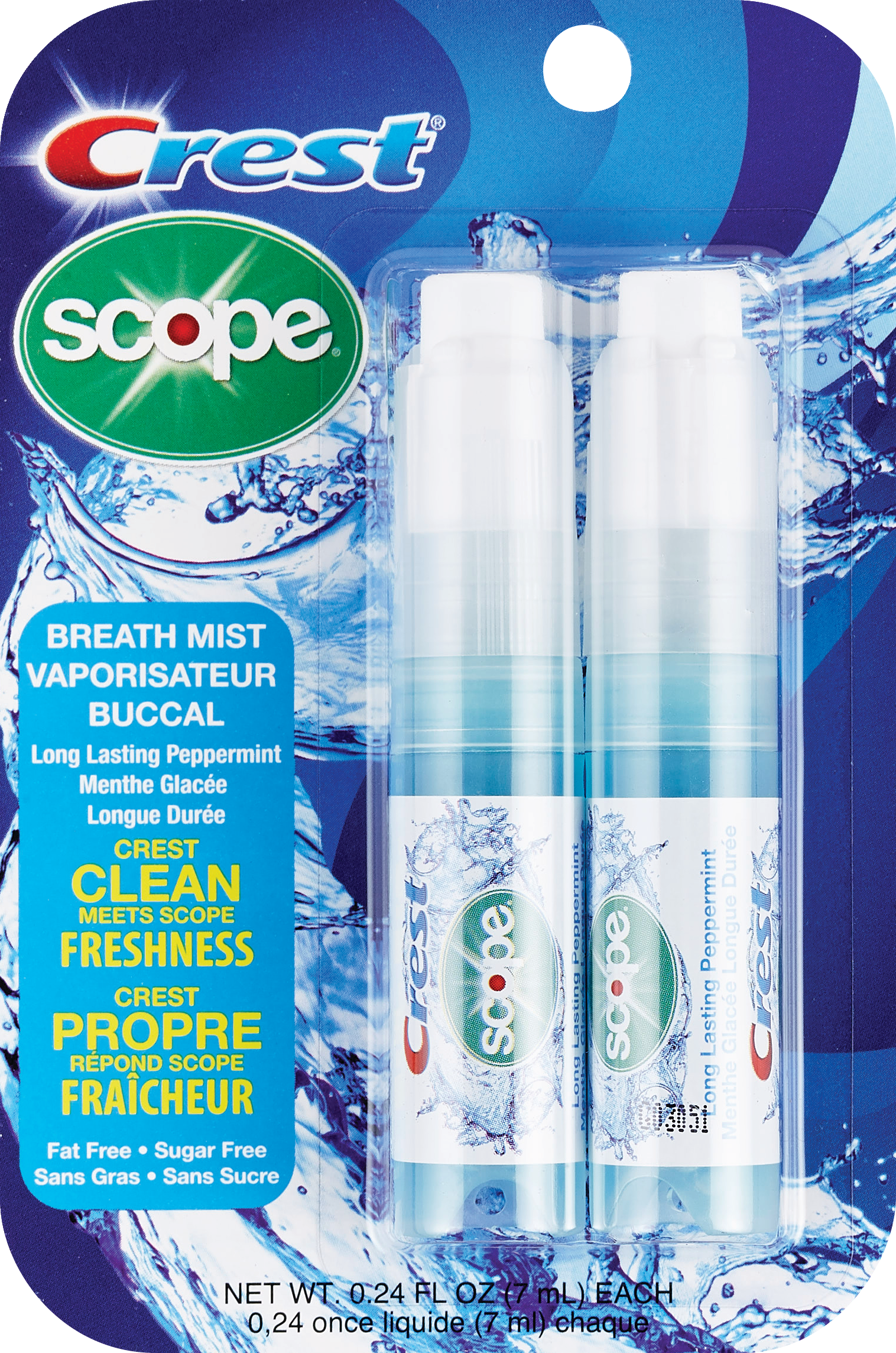 Crest Scope Long Lasting Breath Mist, Peppermint, .24 OZ