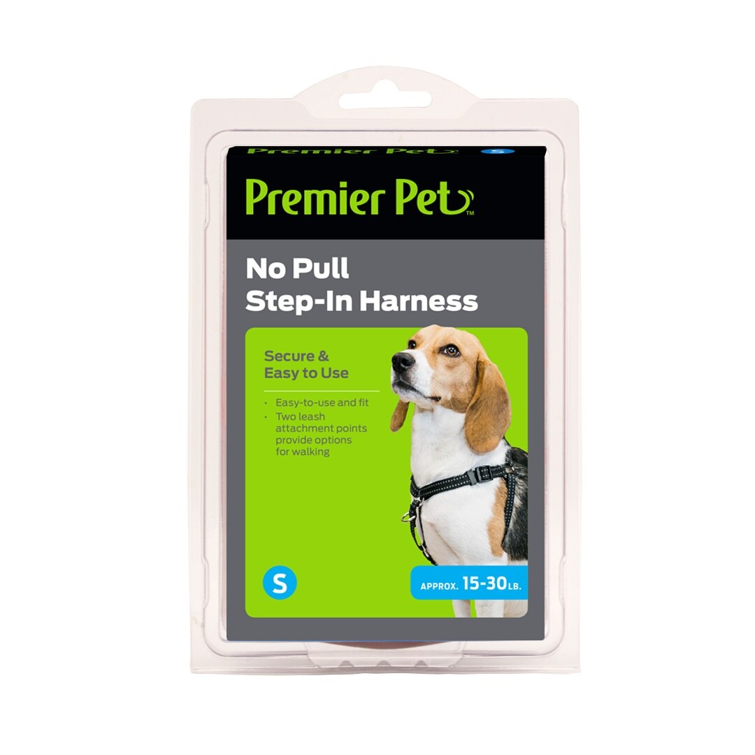 Premier Pet No Pull Step-In Harness, Black, Small