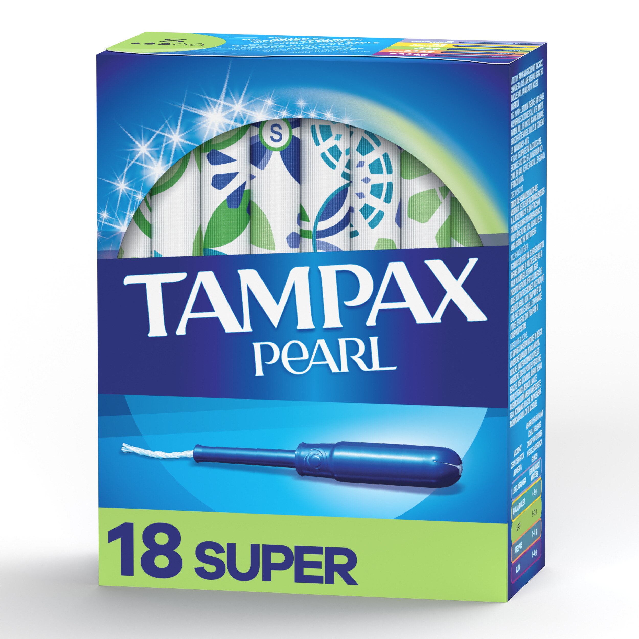 Tampax Pearl Tampons with LeakGuard Braid, Unscented, Super