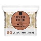 L. Organic Ultra Thin Panty Liners, Extra Long, 80 CT, thumbnail image 1 of 9