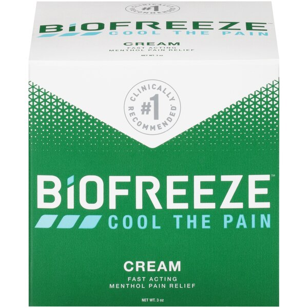 Biofreeze Fast Acting Menthol Pain Relief Cream, 3 OZ