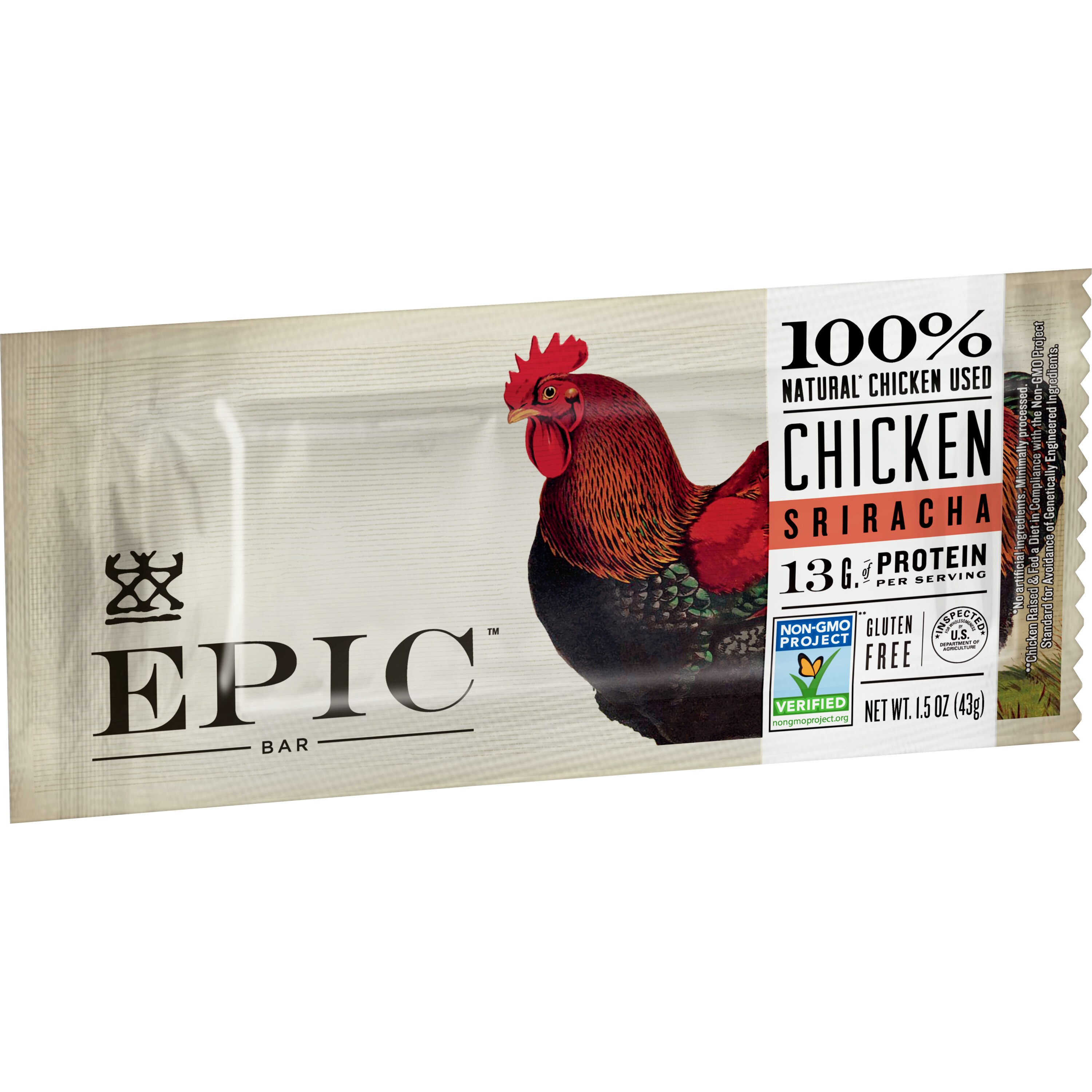 Epic Chicken Sriracha Meat Bar, 1.5 OZ