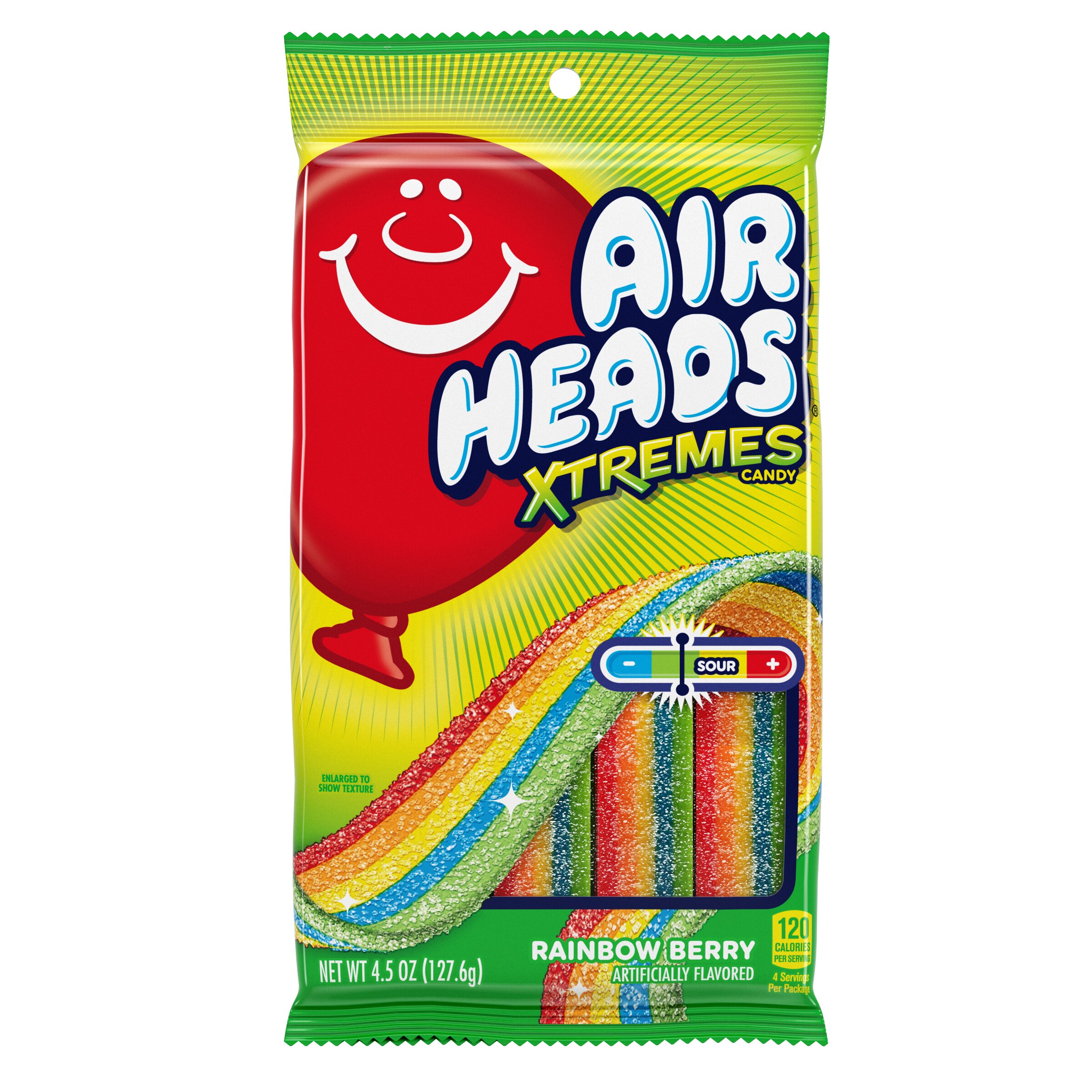 AirHeads Xtremes Rainbow Berry Sour Candy, 4.5 oz