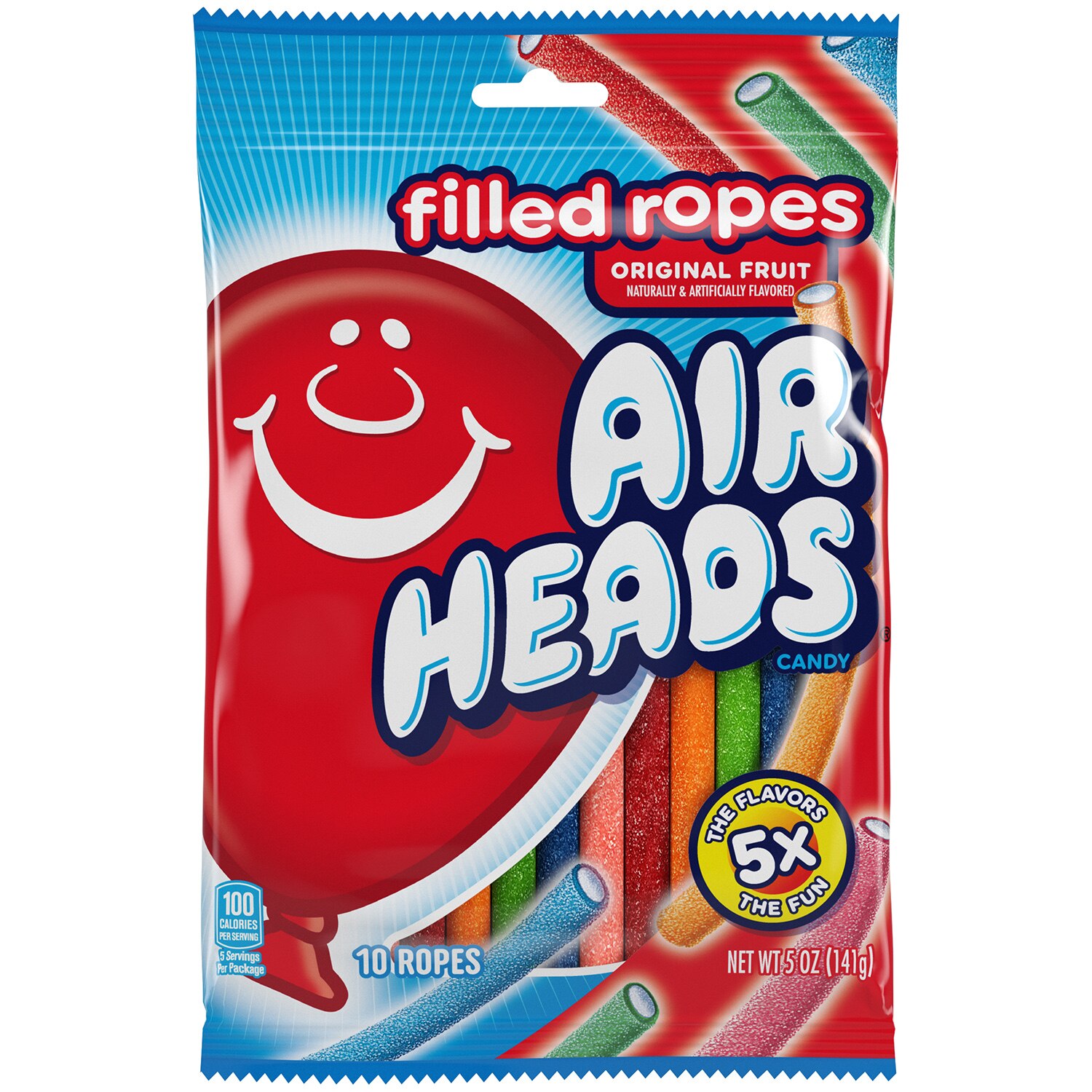 Airheads Filled Ropes Candy, Original Fruit Flavor,  5 oz