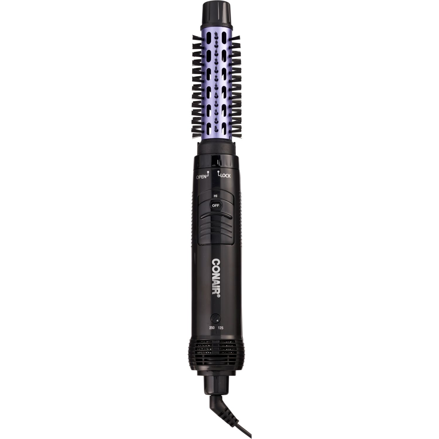 Conair 2-in-1 Volume Hot Air Styler Brush with 2 Curling Brush Heads, 1 IN to 1.5 IN