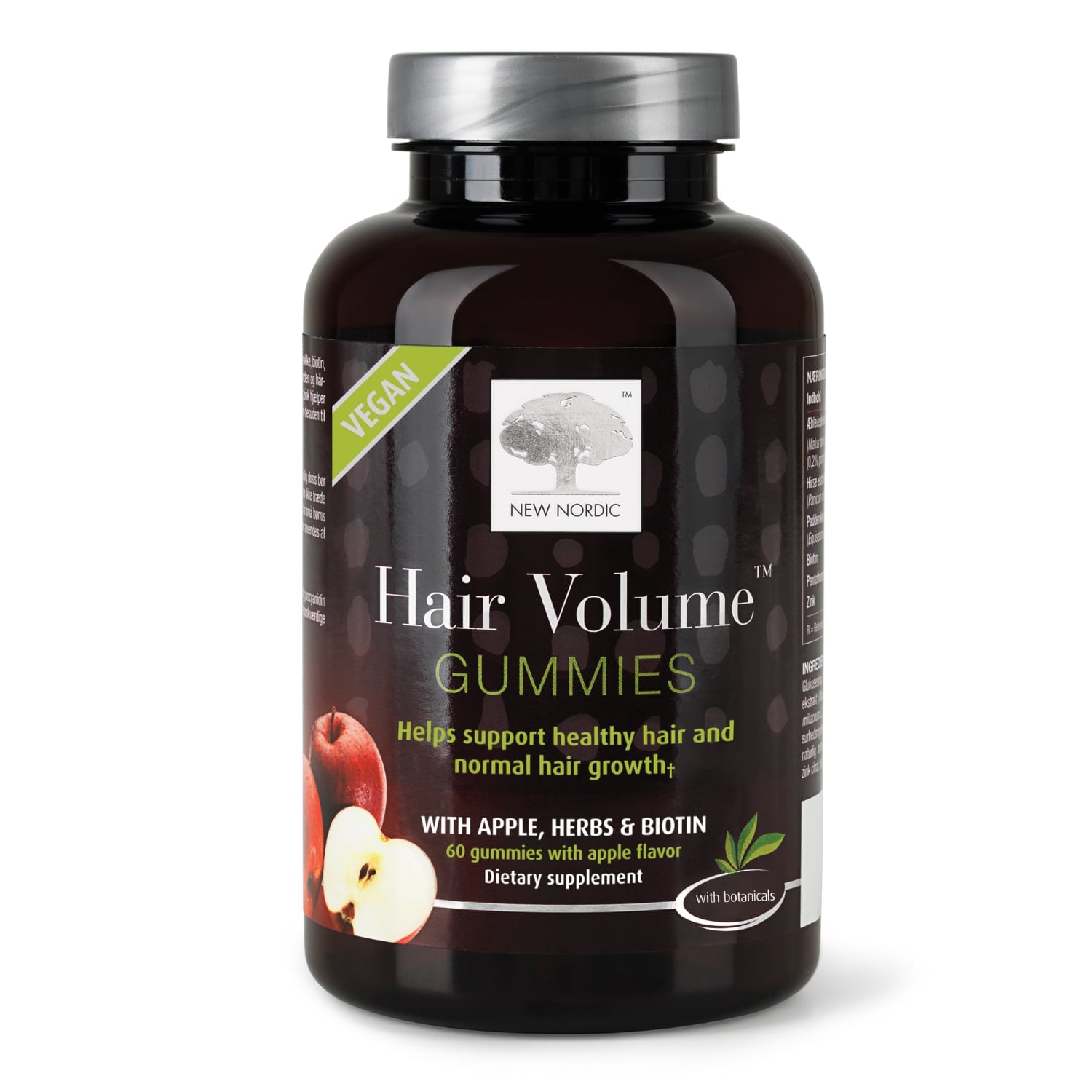 New Nordic Hair Volume Gummies, Apple Flavor, 60 CT