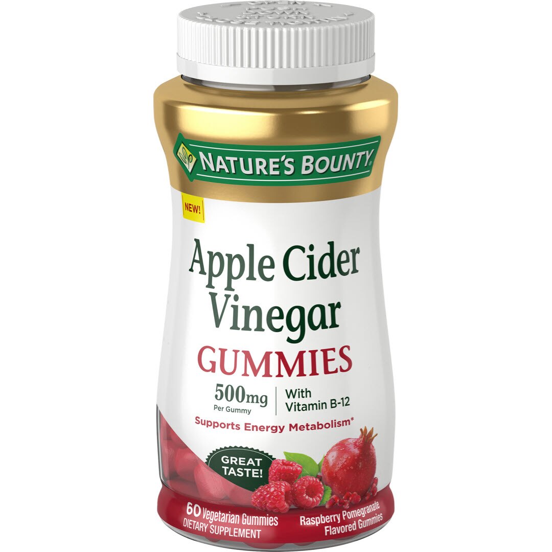 Nature's Bounty Apple Cider Vinegar 500mg Gummies, 60 CT