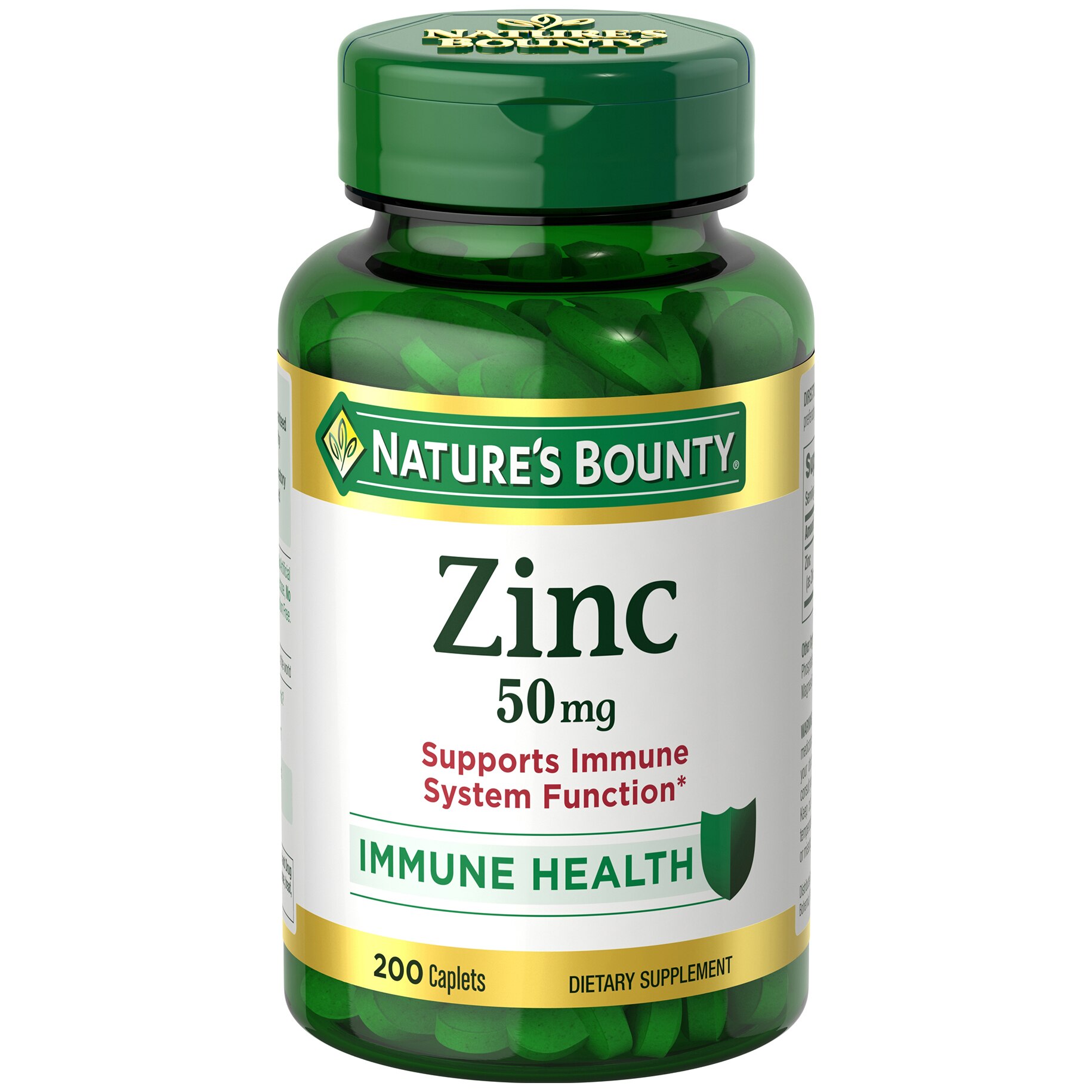 Nature's Bounty Zinc Immune Health Caplets, 50 mg