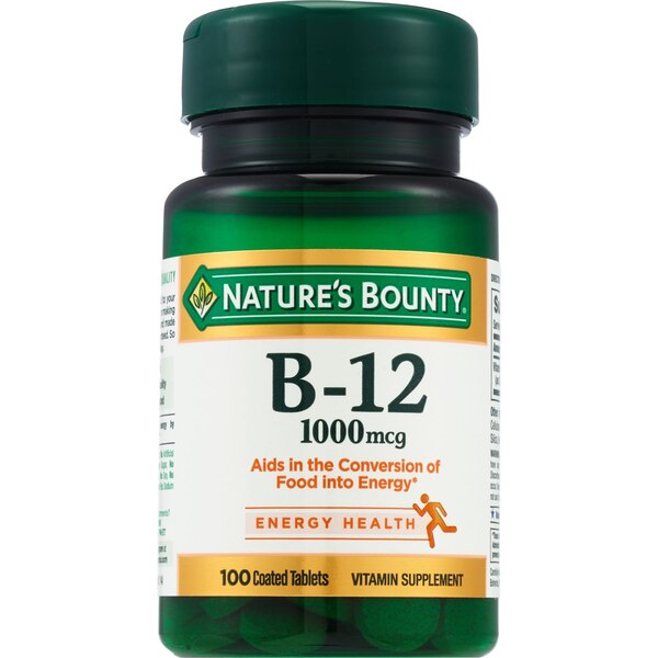 Nature's Bounty Vitamin B-12 Tablets 1000mcg, 100CT