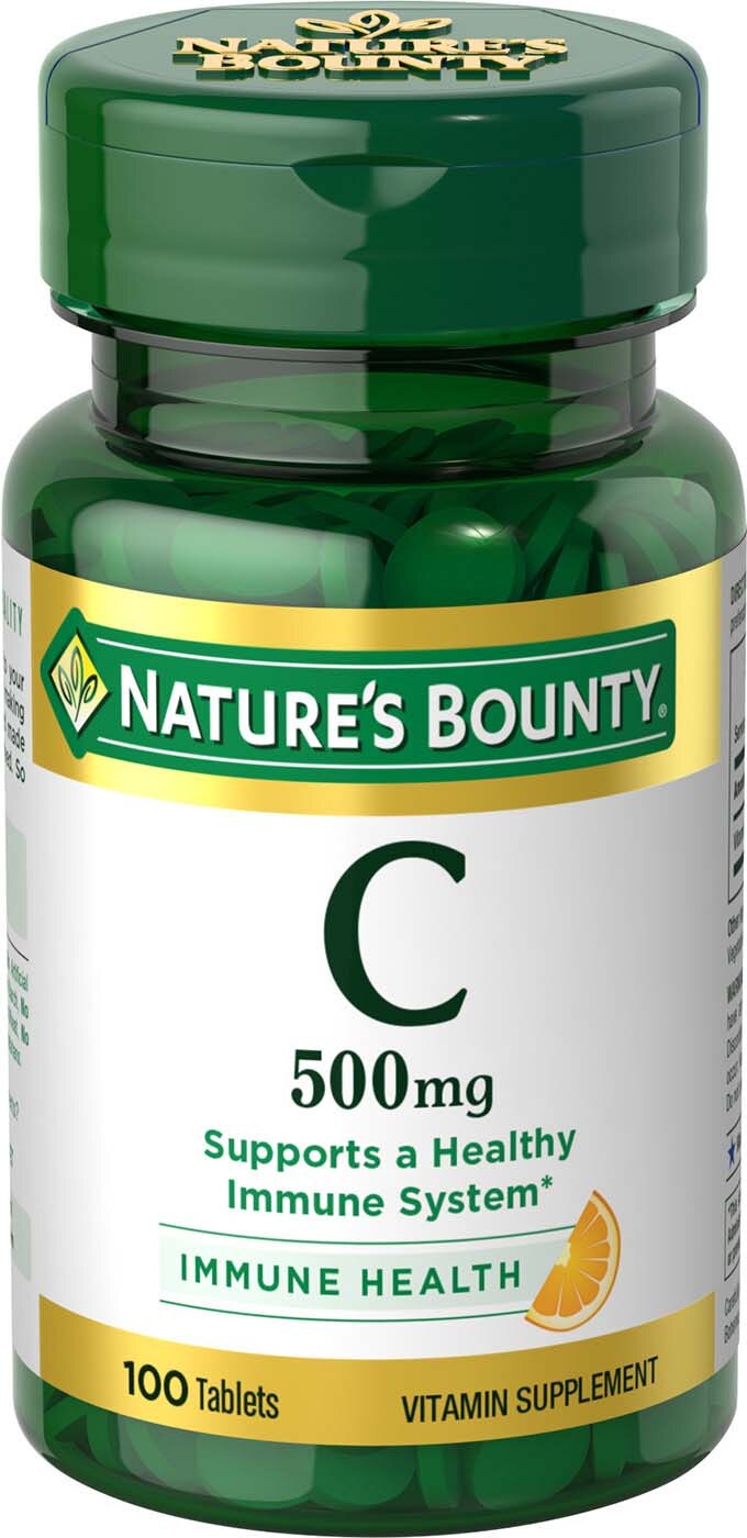 Nature's Bounty Pure Vitamin C Tablets 500mg, 100CT