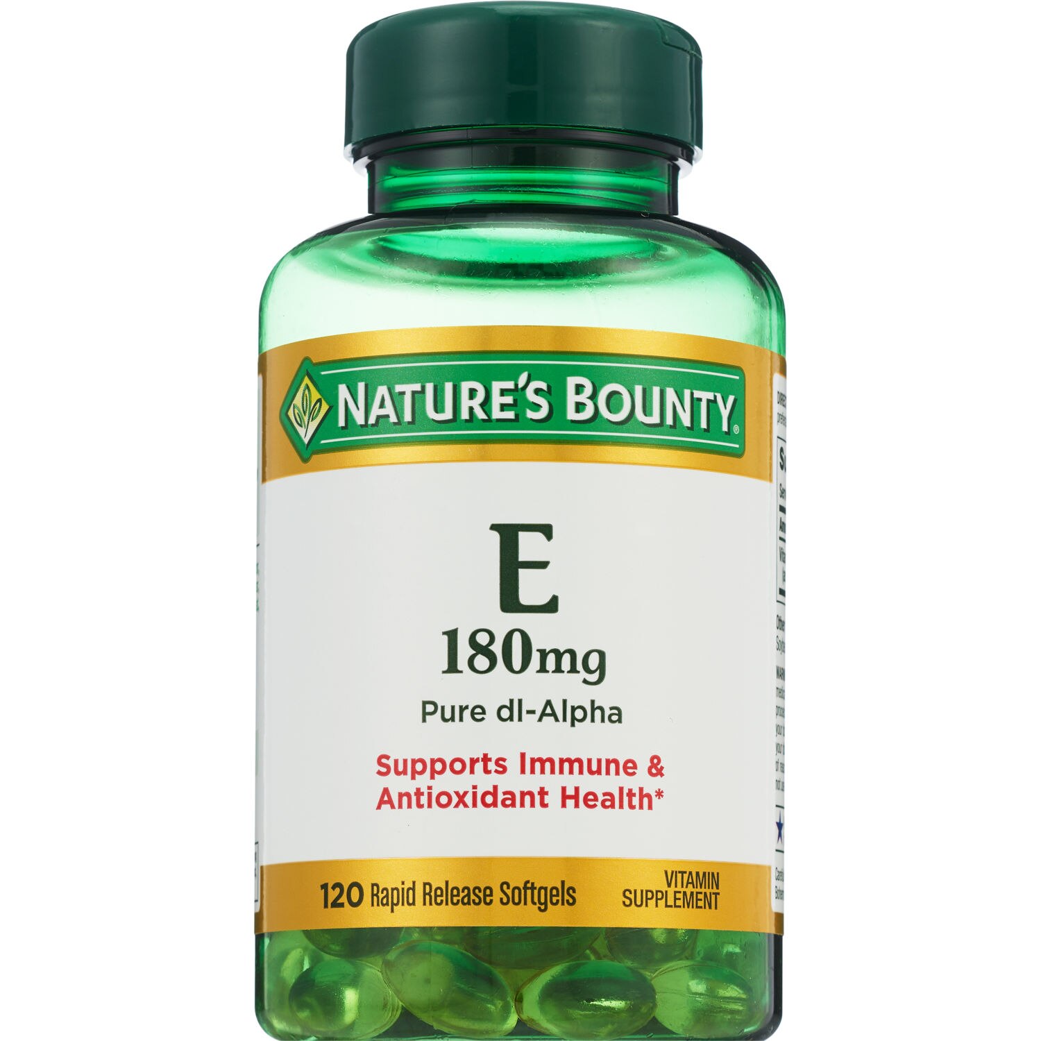 Nature's Bounty Vitamin E Softgels 180mg, 120 CT