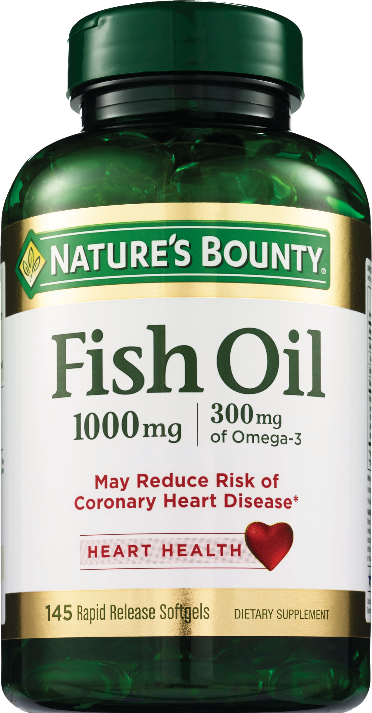 Nature's Bounty Cholesterol Free Fish Oil Softgels 1000mg, 145CT