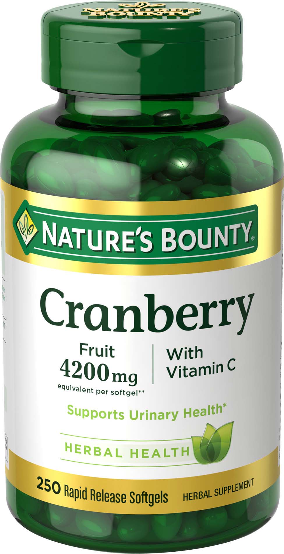 Nature's Bounty Cranberry Plus Vitamin C Softgels 4200mg