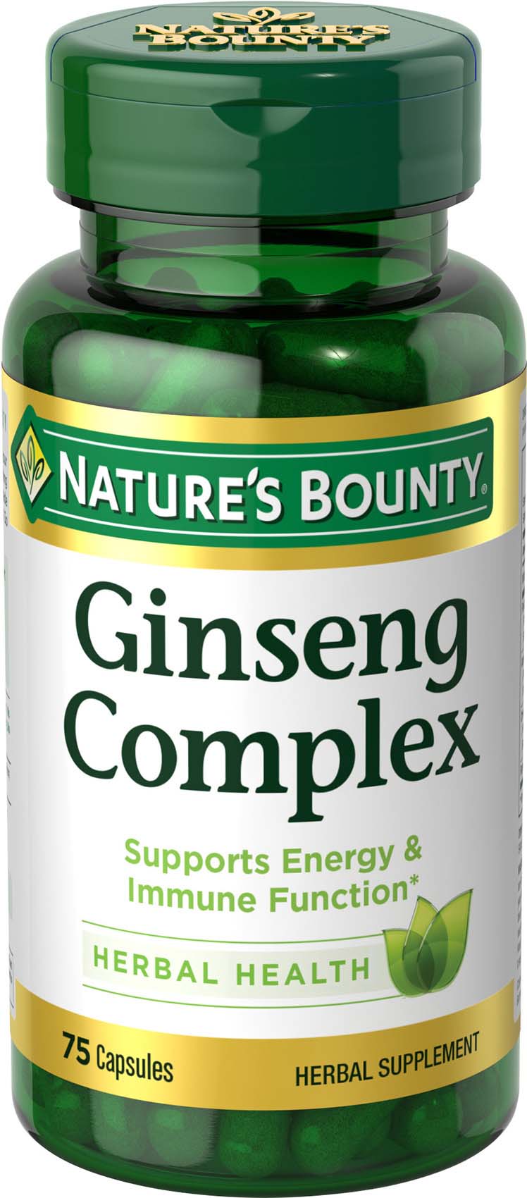 Nature's Bounty Ginseng Complex Plus Royal Jelly Capsules, 75CT