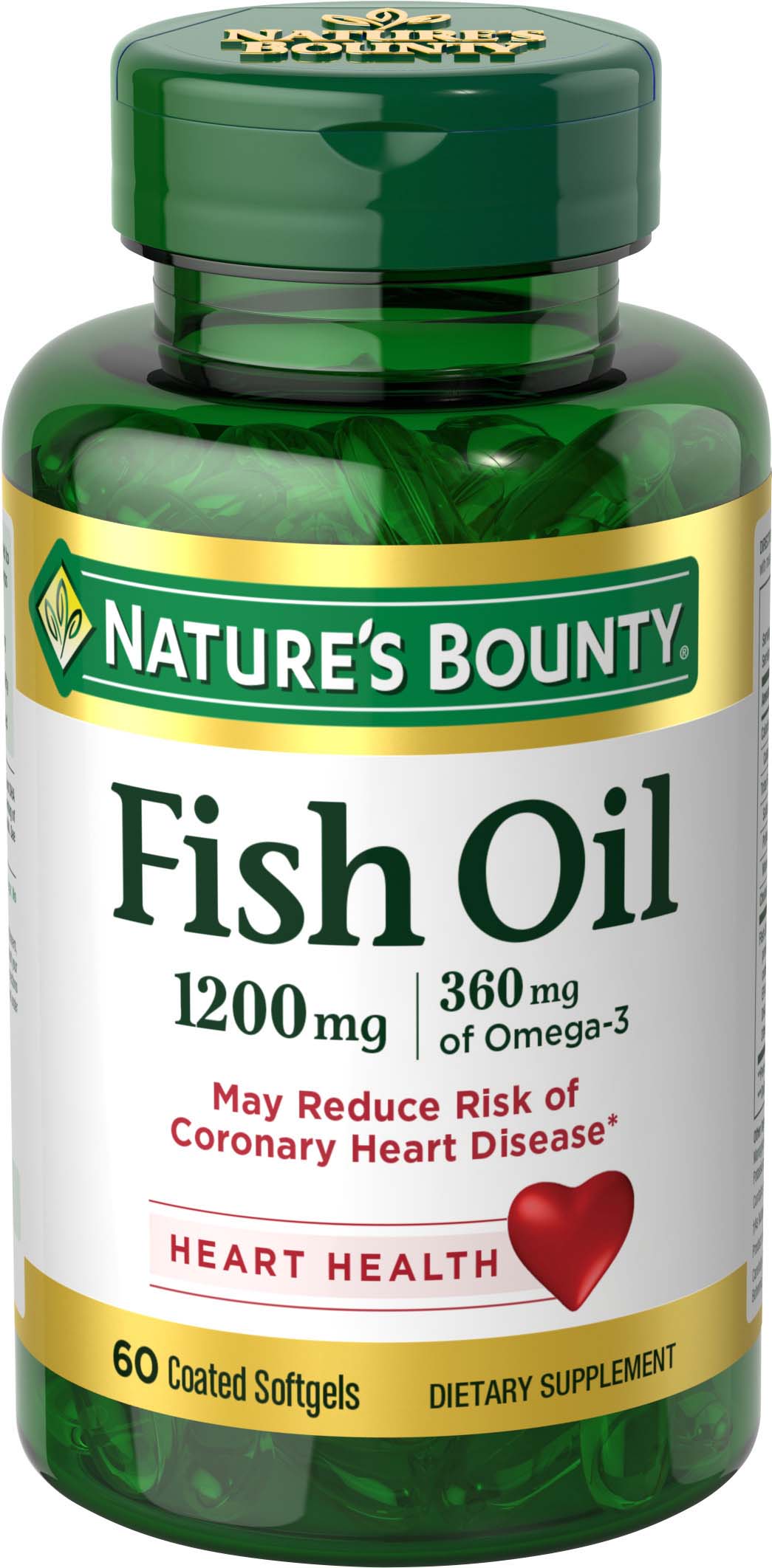 Nature's Bounty Odorless Fish Oil Softgels 1200mg