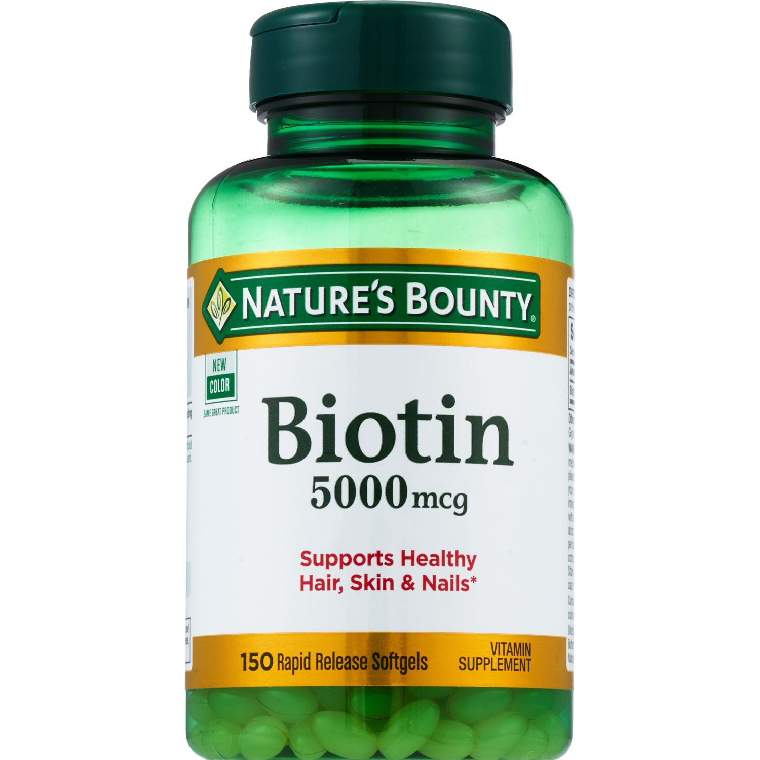 Nature's Bounty Biotin Softgels 5000mcg