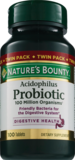 Nature's Bounty Acidophilus Twin Pack, 100 CT, thumbnail image 1 of 1