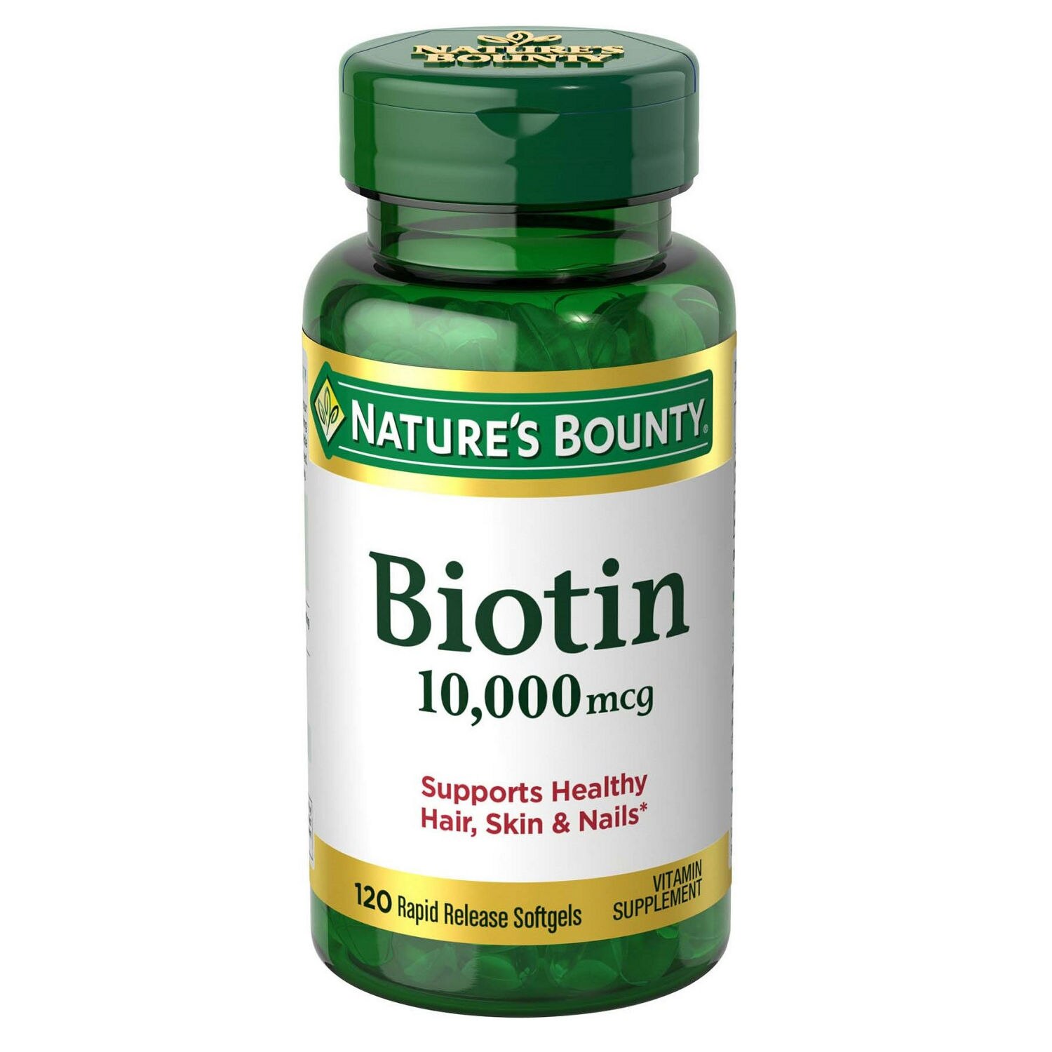 Nature's Bounty Biotin Softgels 10,000mcg