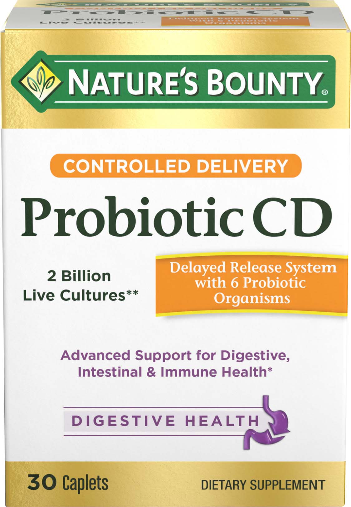 Nature's Bounty Controlled Delivery Probiotic CD Caplets, 30CT