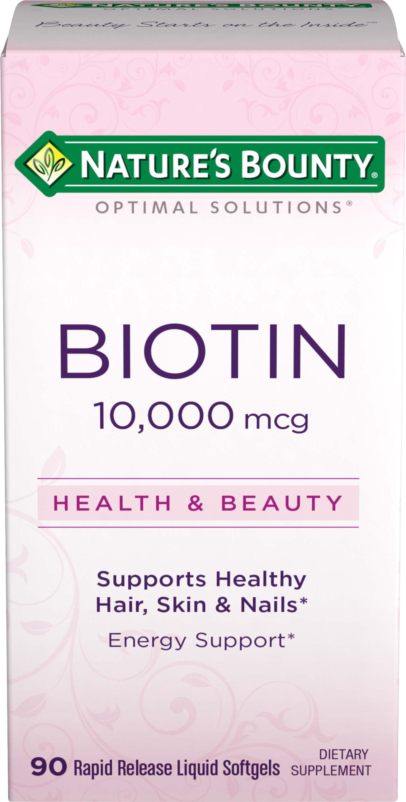 Nature's Bounty Biotin Softgels 10,000mcg