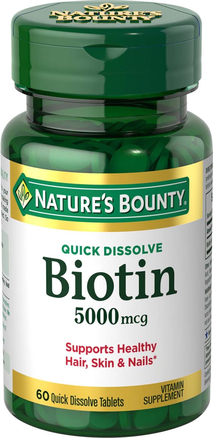 Nature's Bounty Biotin Tablets 5000mcg, 45CT