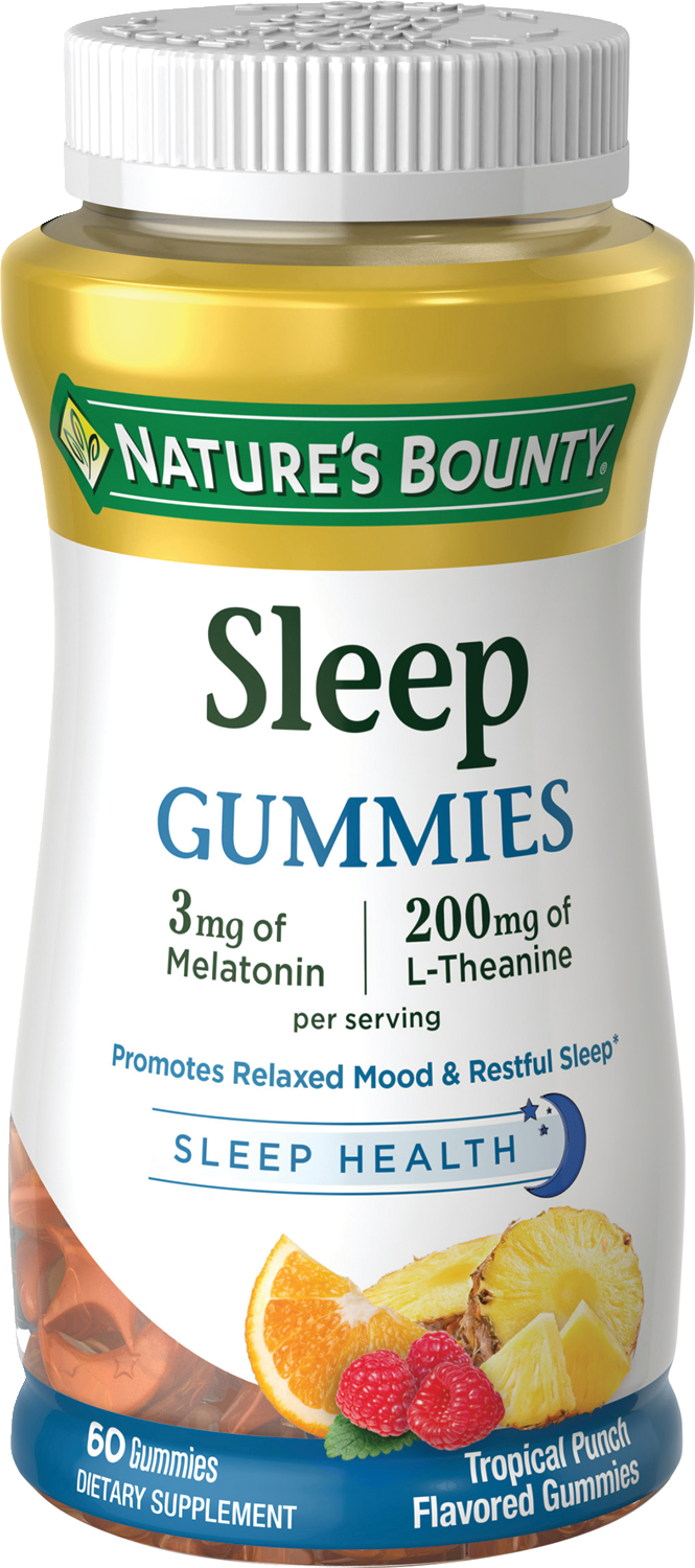 Nature's Bounty Sleep Complex 3 mg Melatonin/200 mg L-Theanine Gummies, 60 CT