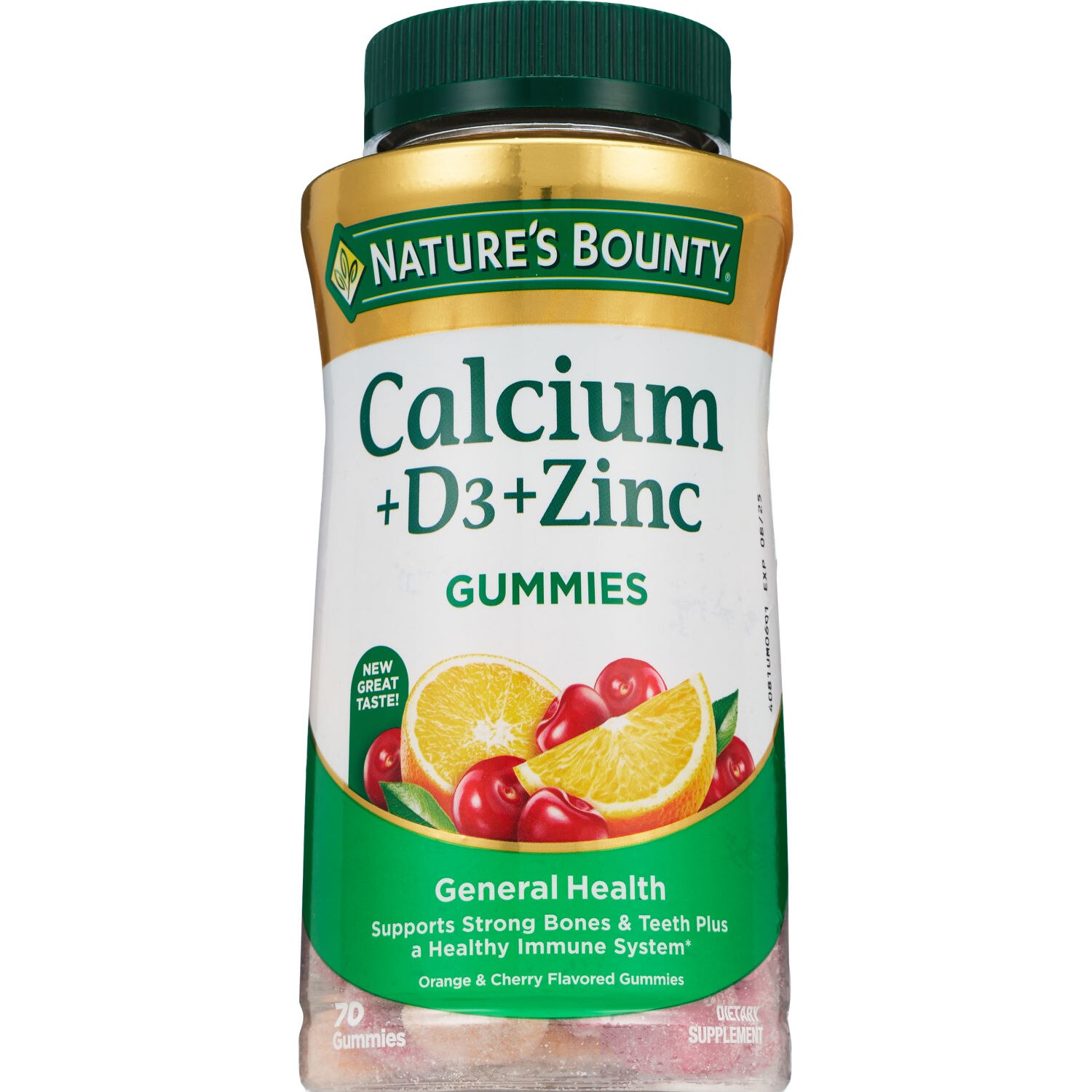 Nature's Bounty Calcium Gummies, 70 CT