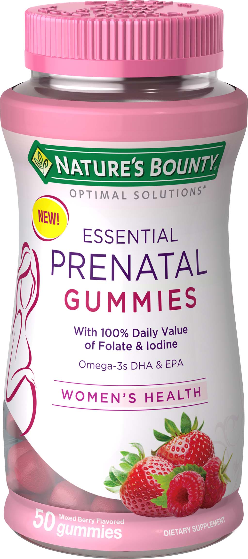 Nature's Bounty Optimal Solutions Essential Prenatal Gummies, 50 CT