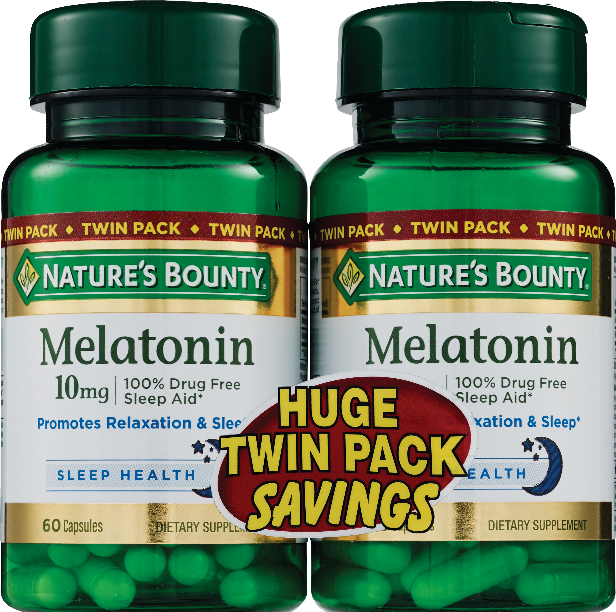 Nature's Bounty Melatonin 10mg Twin Pack, 120 CT