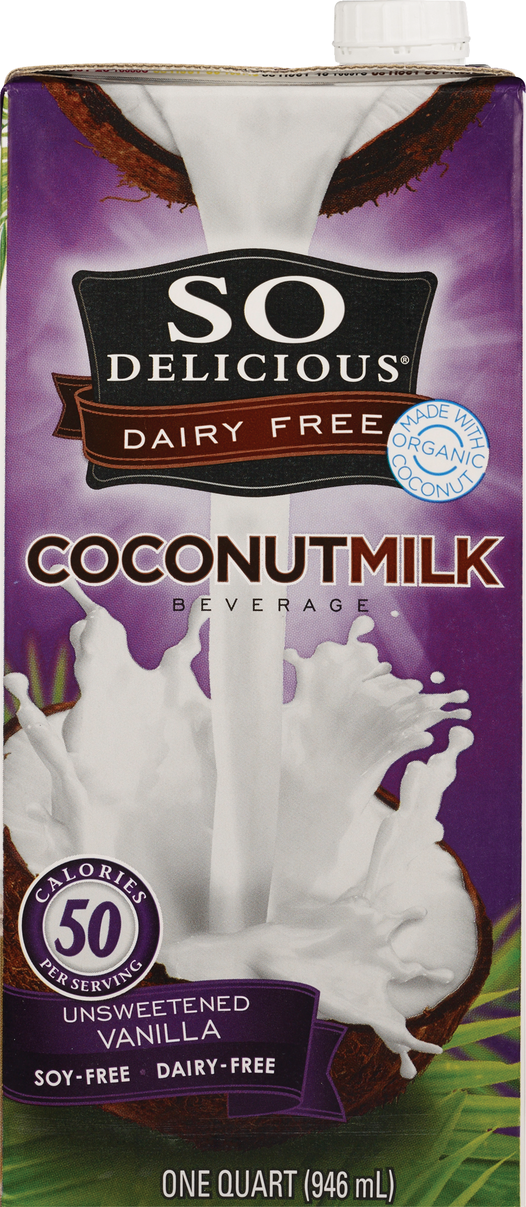 So Delicious Dairy Free Coconutmilk Beverage, Unsweetened Vanilla, 32 oz