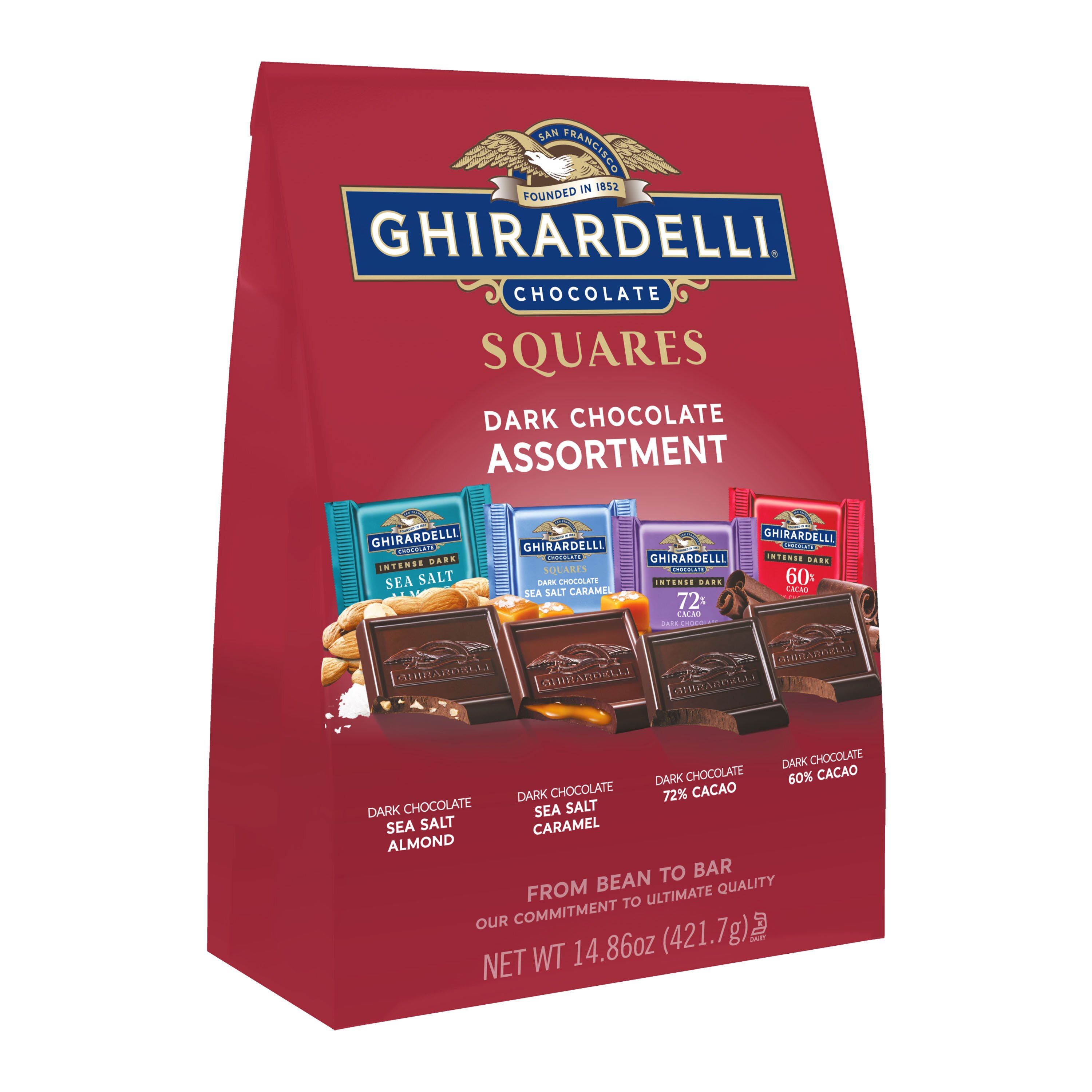 Ghirardelli, Dark Chocolate Squares Assortment, 14.86 oz Bag