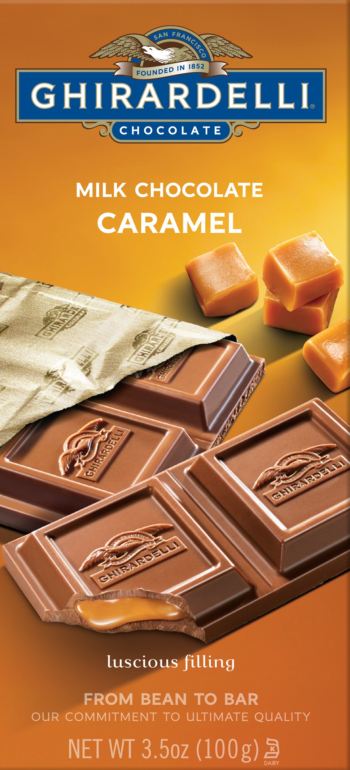 Ghirardelli Milk & Caramel Bar, 3.5 oz