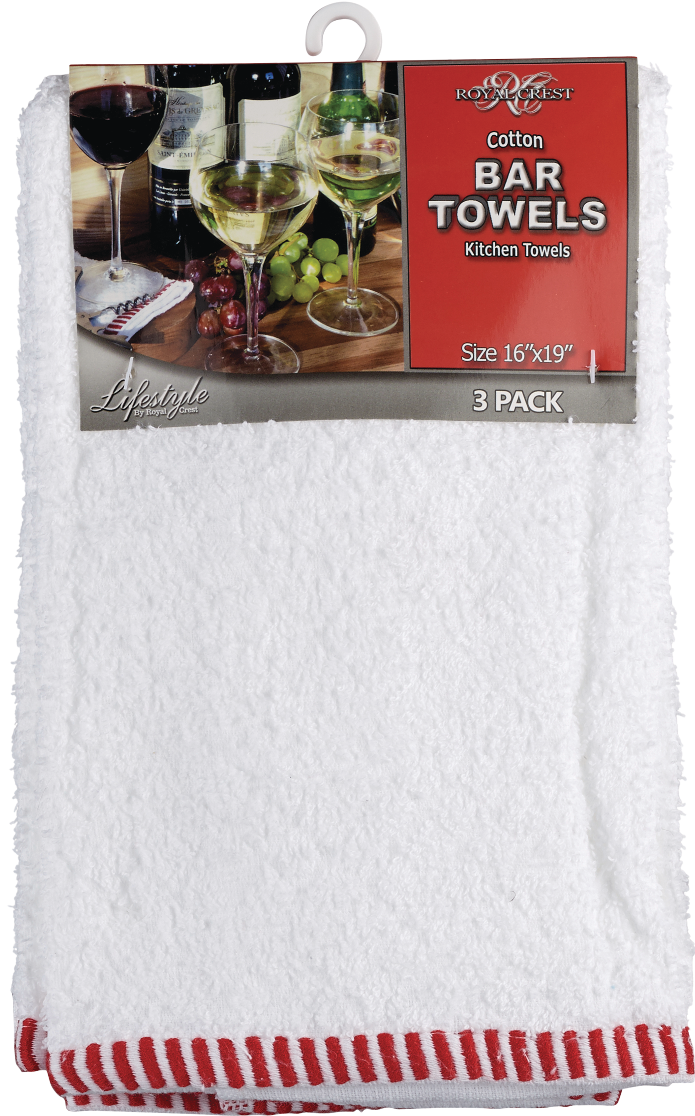 Lifestyle By Royal Crest Utility Bar Mop Kitchen Towels 3 Pack