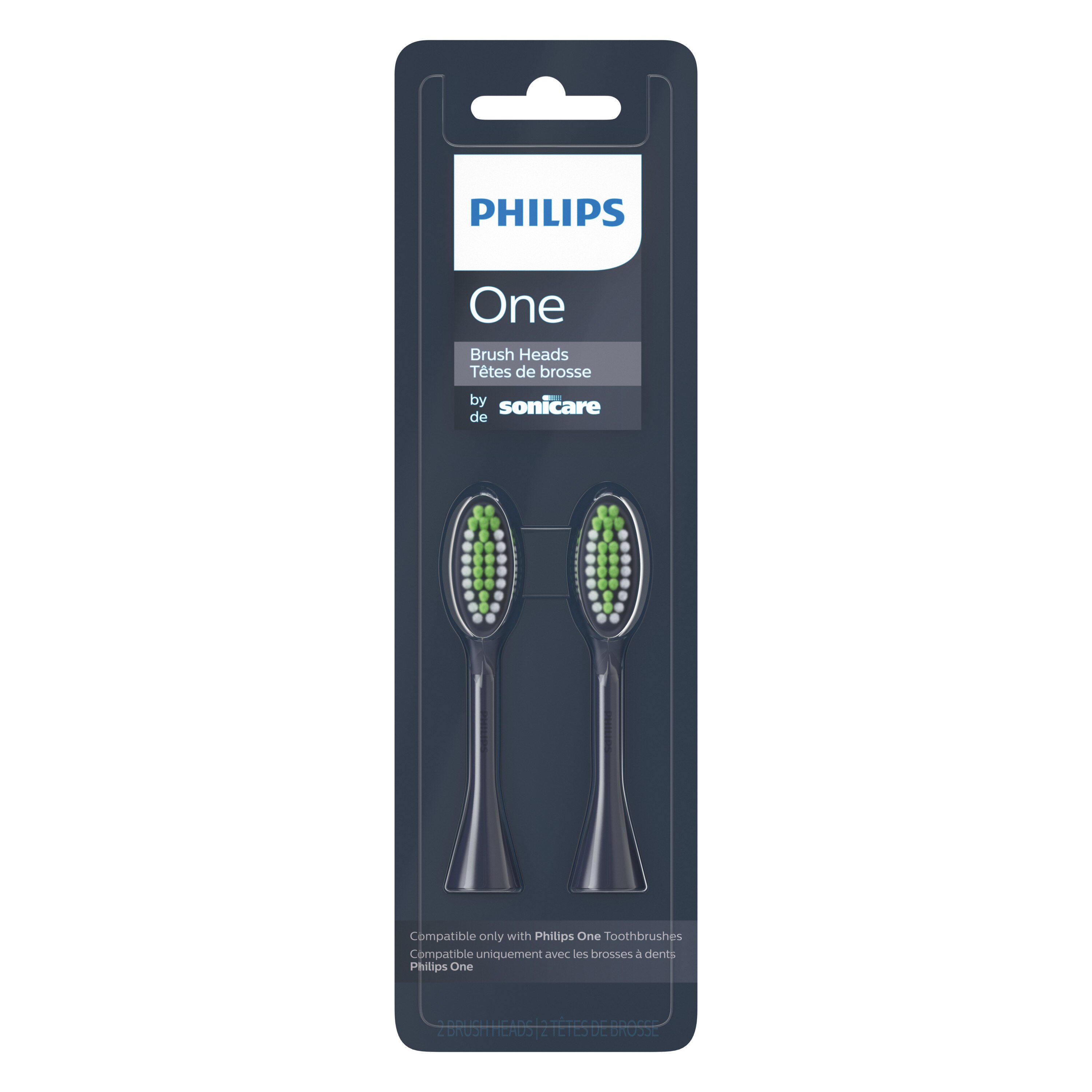 Philips One by Sonicare Replacement Brush Heads, 2 CT