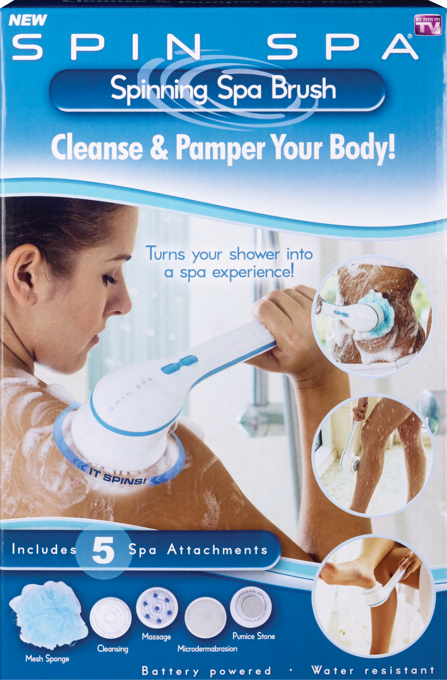 Spin Spa Body Brush with 5 Attachments