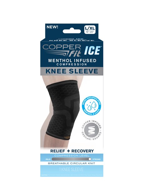 Copper Fit Ice Menthol Infused Compression Knee Sleeve