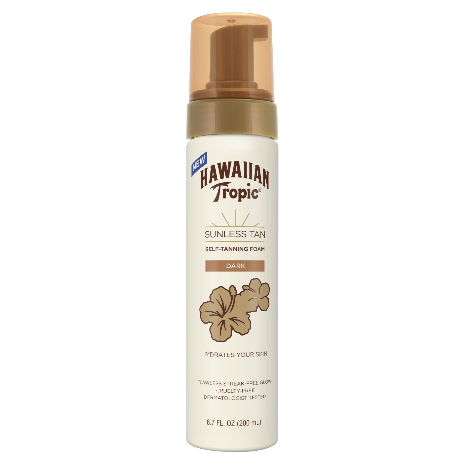 Hawaiian Tropic Sunless Tanning Foam, Dark, 6.7 OZ