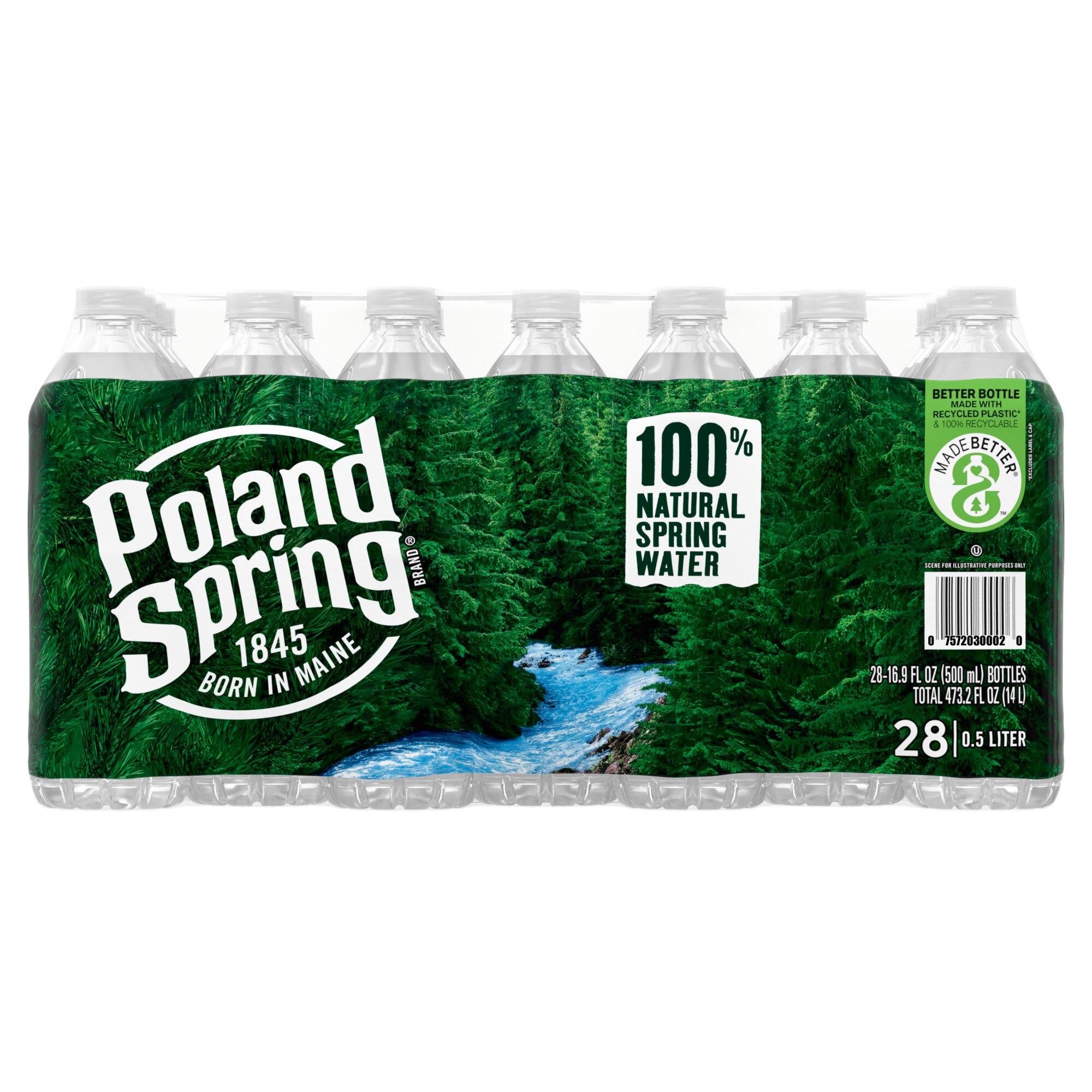 Poland Spring 100% Natural Spring Water Plastic Bottle