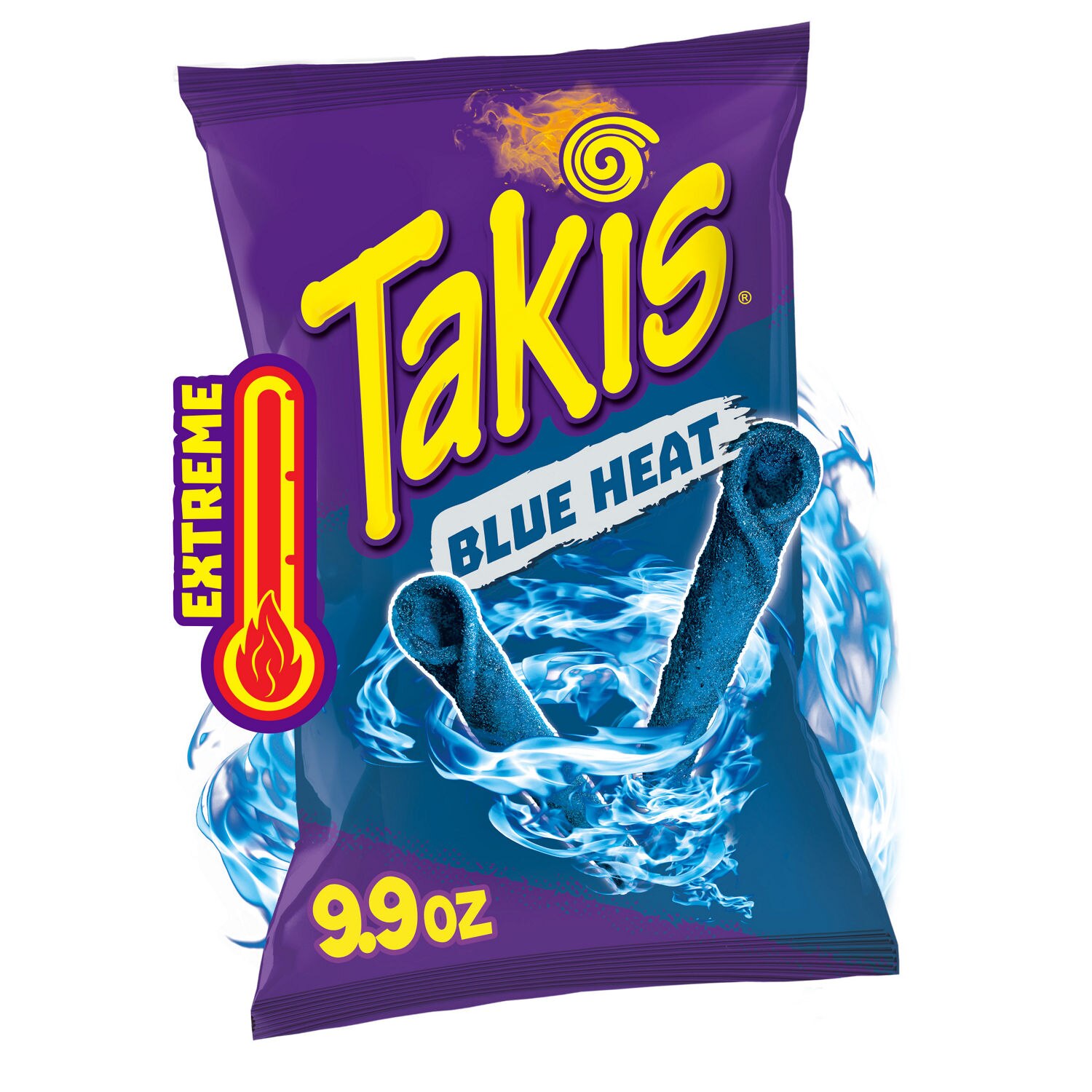 Takis Blue Heat Rolls  Hot Chili Pepper Flavored Spicy Tortilla Chips, 9.9 oz