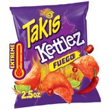 Takis Fuego Kettlez Hot Chili Pepper & Lime Flavored Spicy Kettle-Cooked Potato Chips, 2.5 oz, thumbnail image 1 of 6