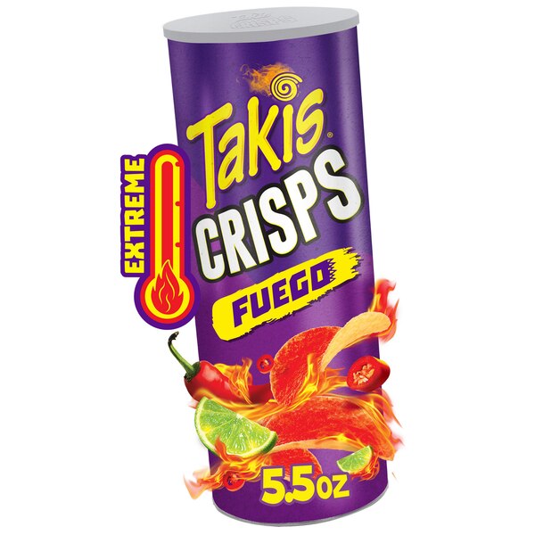 Takis Crisps Fuego Hot Chili Pepper & Lime Potato Crisps, 5.5 oz