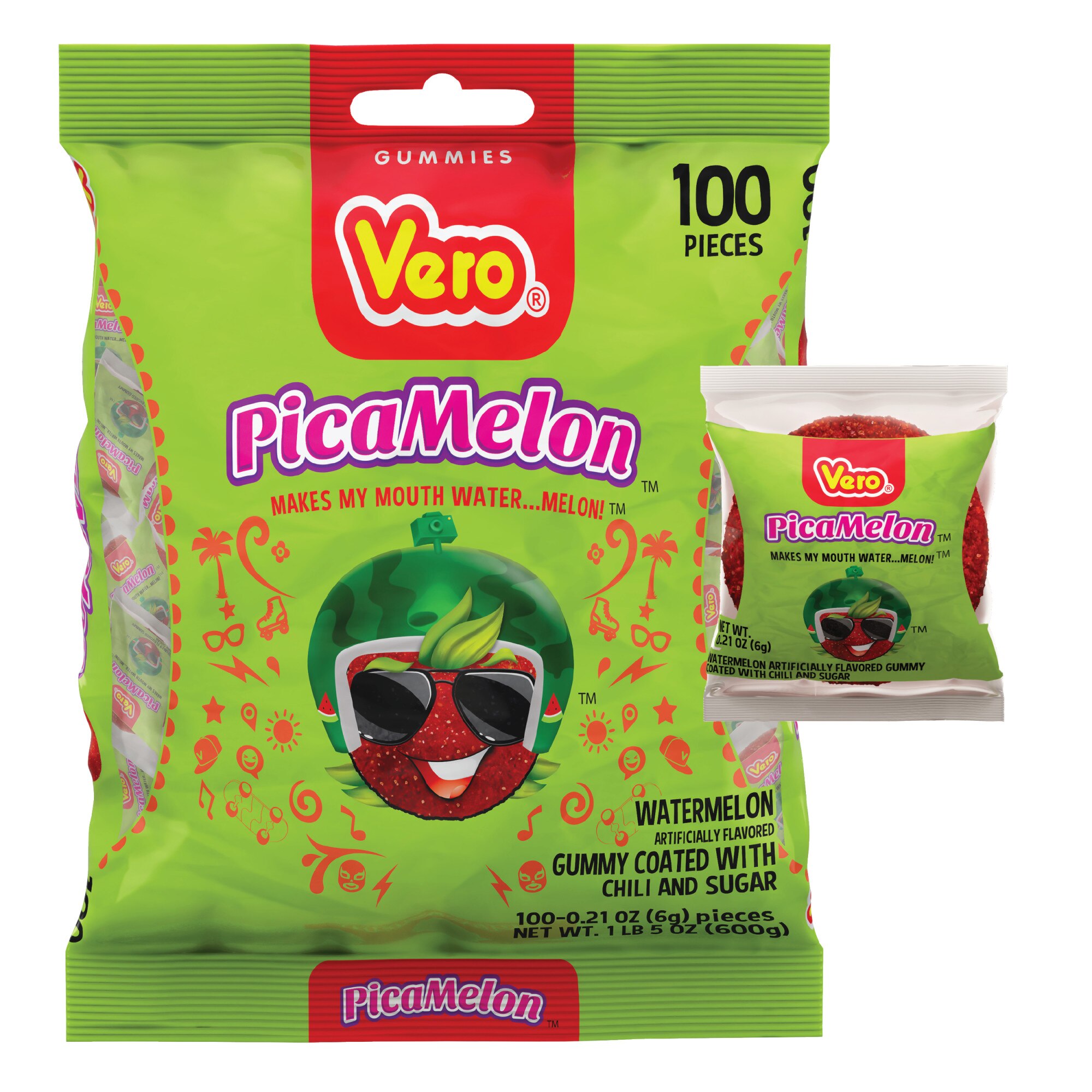 Vero Picamelon Watermelon Chewy Candy, 21 OZ