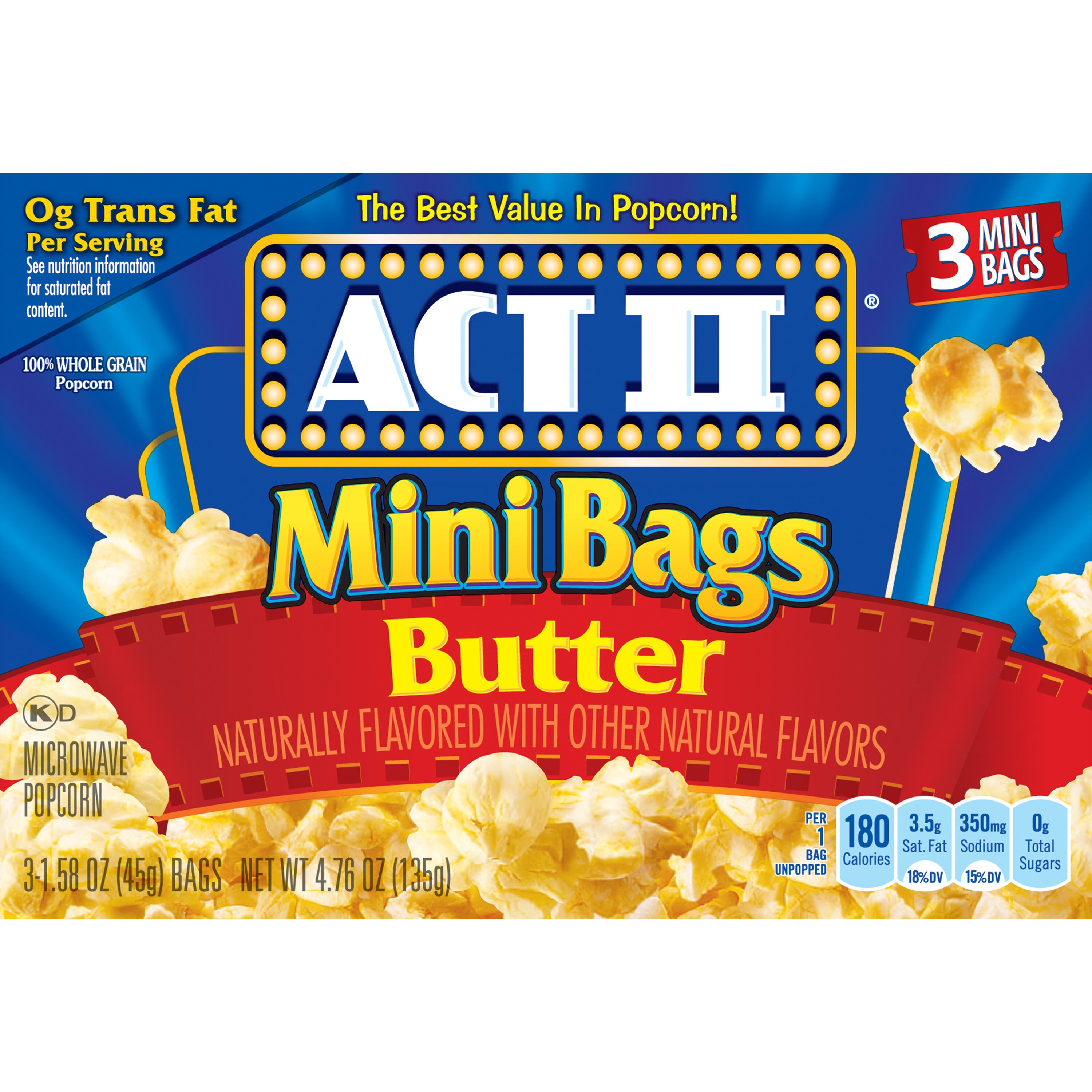 Act II Butter Flavored Popcorn Mini Bags