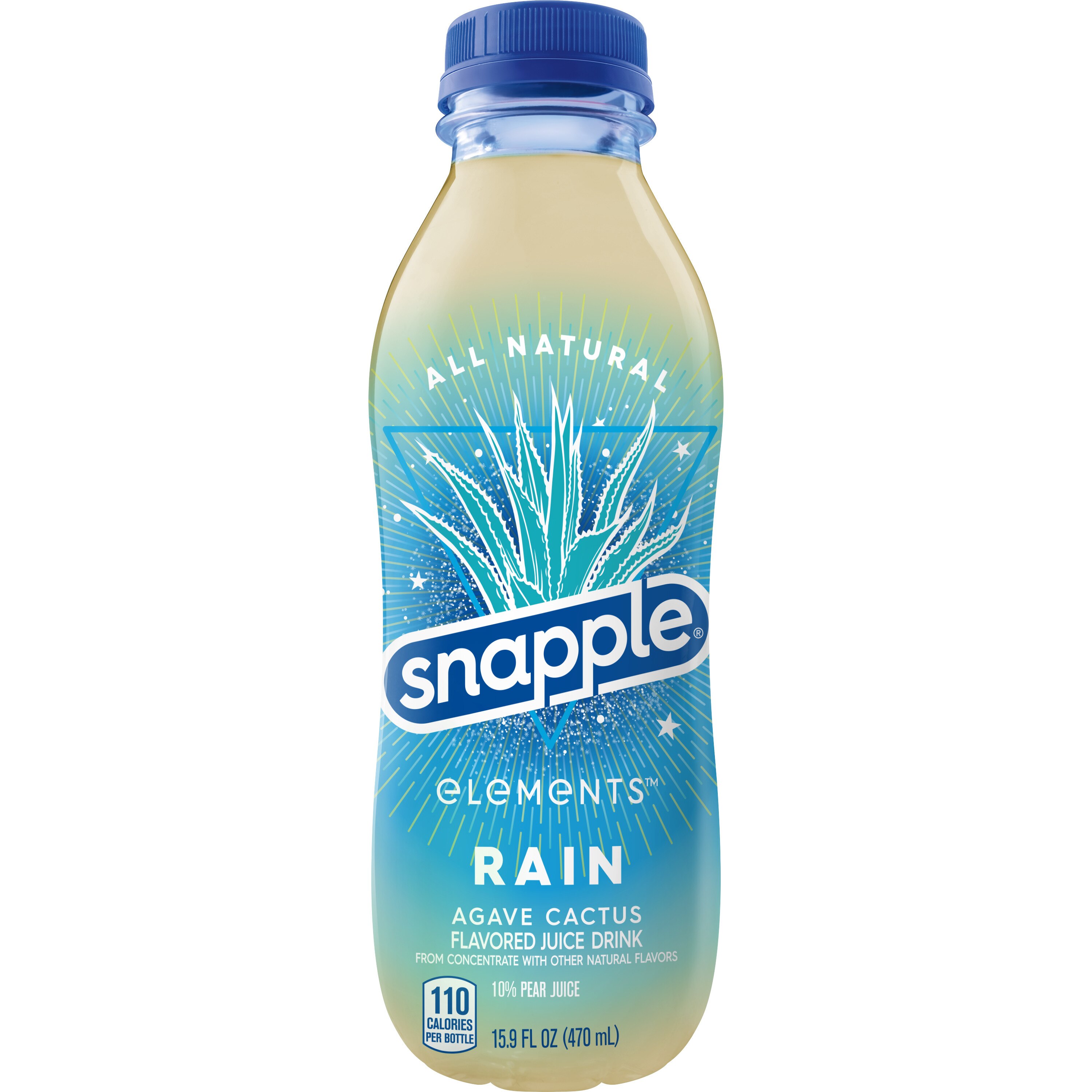 Snapple Elements Rain Agave Cactus Juice Drink, 15.9 OZ