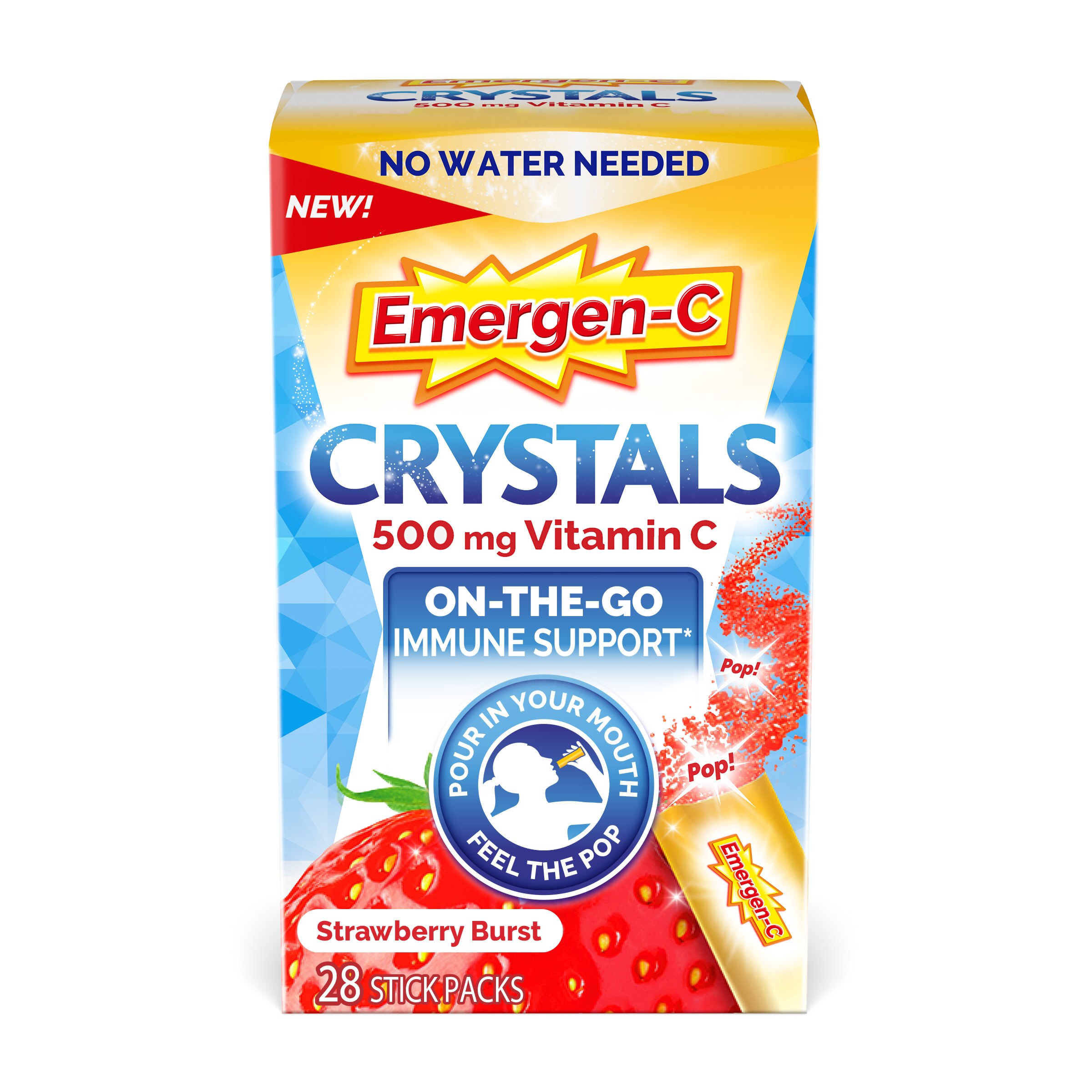 Emergen-C Immune Support Crystals, 28 Stickpacks